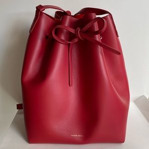Mansur Gavriel Large Bucket Bag- Flamma Red